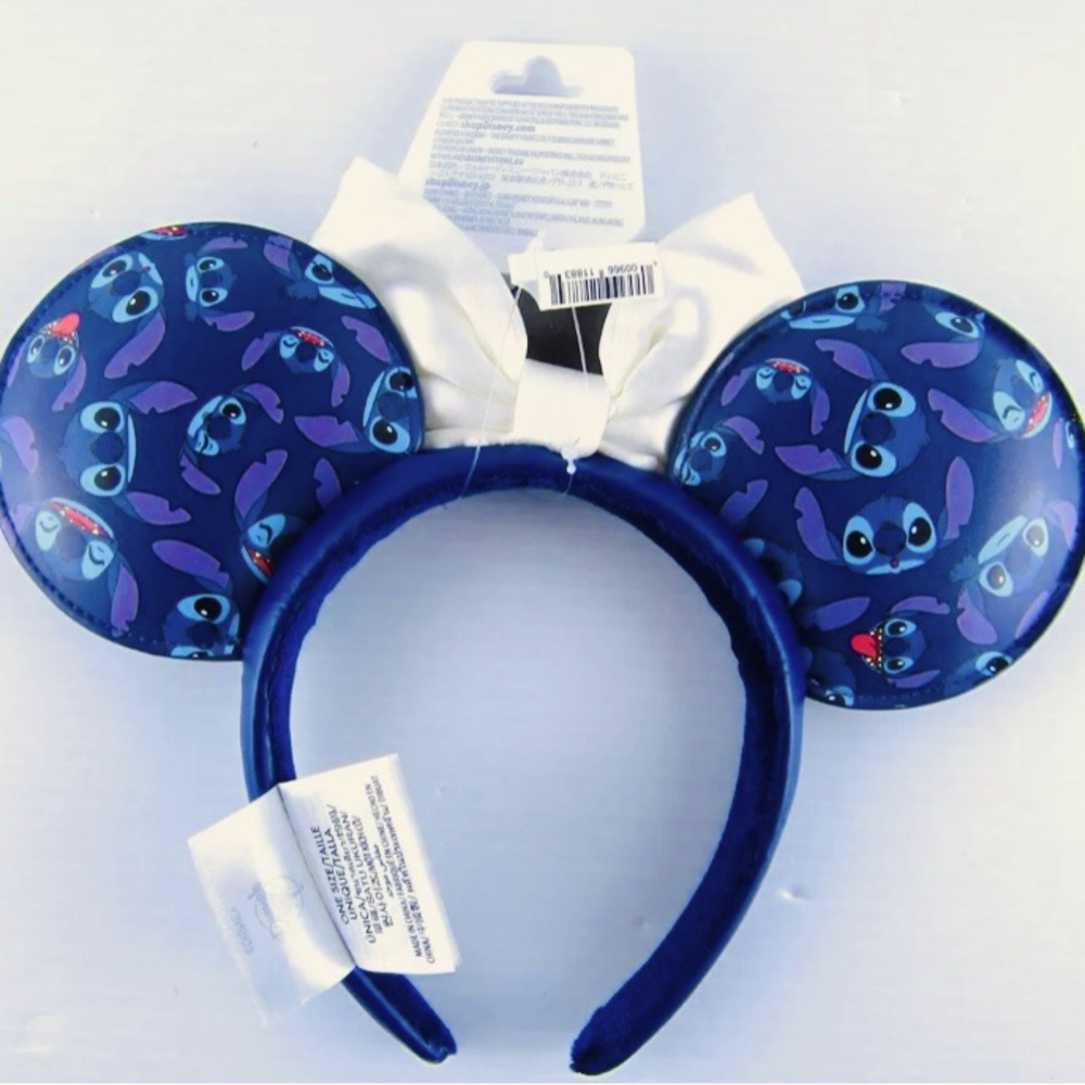 NWT Stitch All Over Print AOP Bow Ears Headband Disney Parks - Picture 5 of 8